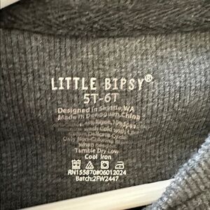 Little Bipsy Charcoal Ribbed Shirt